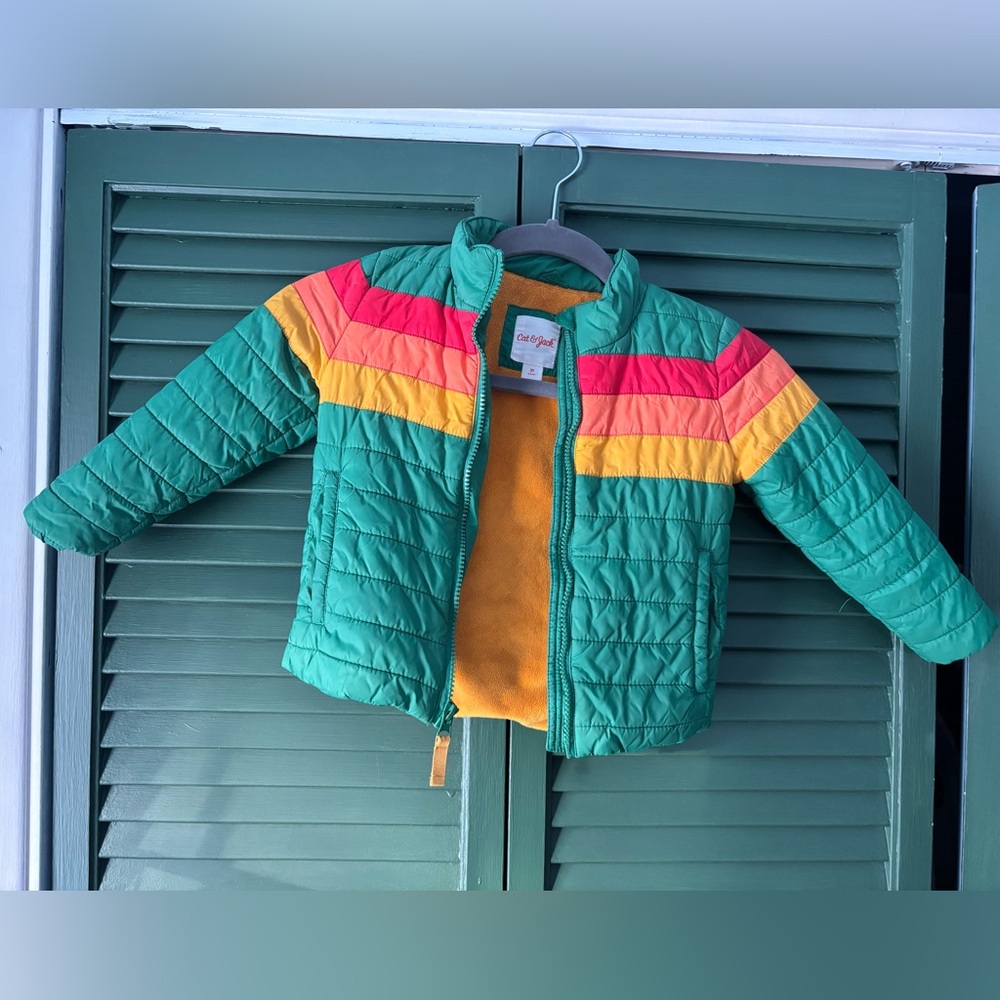Colorful vintage style Kids Puffer Jacket